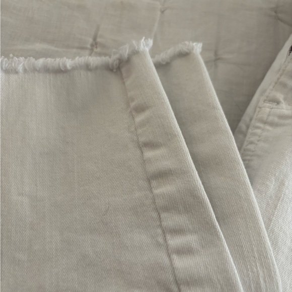 LOFT High Rise White Jeans with Button Detail - Picture 6 of 6